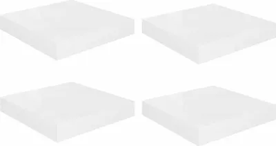 Produktbild von vidaXL Schweberegale 4 Stk. Hochglanz-Weiß 23x23,5x3,8 cm MDF