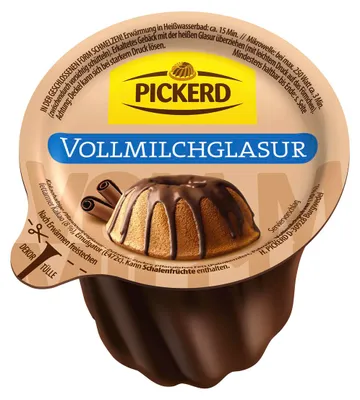 Produktbild von Pickerd Vollmilchglasur im Gugelhupf Förmchen Kuchenglasur 150g