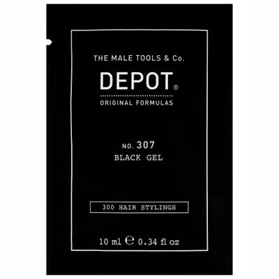 Immagine prodotto di Depot No. 307 Black Gel 10 ml | WLP-8206 | Gel di pigmento nero per l'acconciatura per la copertura temporanea dei capelli bianchi e il volume | EAN 8032274076674