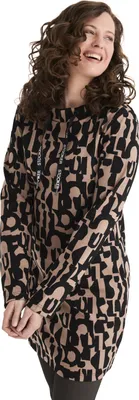 Produktbild von Stooker Women KLARA MIT STEHKRAGEN Damen Midi-Kleid Slim Fit 48/50 beige jacquard