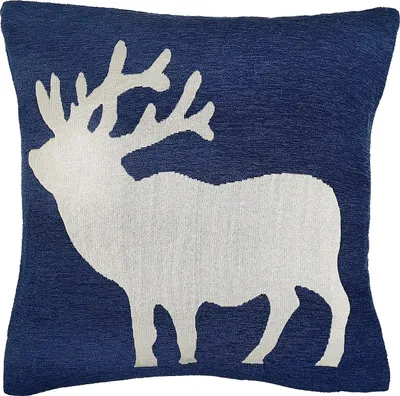 Produktbild von Kissen Weihnachtskissen mit Hirsch Motiv 50x50 cm in Blau