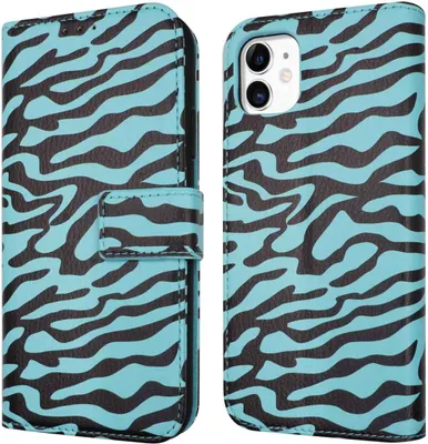 Produktbild von imoshion Design Klapphülle iPhone 11 - Black Blue Stripes