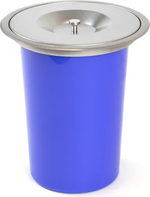 Image de Poubelle encastrable Recycle pour plan de travail de cuisine, 8 Litres, Acier inoxydable