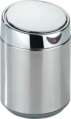 Produktbild von WENKO Tischmülleimer mit Sensor 0,8L | Kosmetikeimer aus Edelstahl | Für Bad Gäste-WC Küche