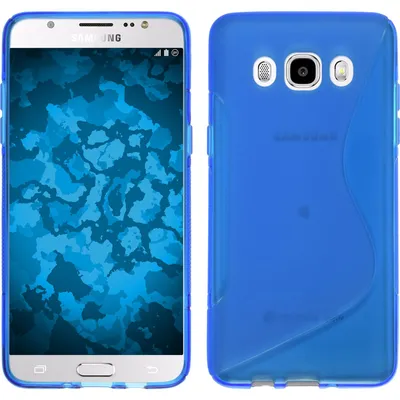 Produktbild von PhoneNatic Case kompatibel mit Samsung Galaxy J5 (2016) J510 - blau Silikon Hülle S-Style + 2 Schutzfolien