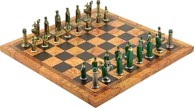 Produktbild von Mittelalterliches Schachset 6 cm – Metallegierungen, Italienisches Design