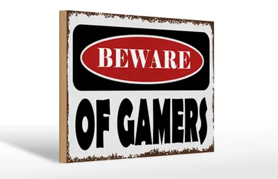 Produktbild von Holzschild Spruch 30x20cm  of gamers