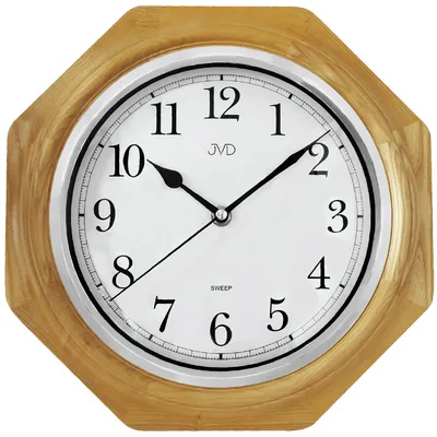 Produktbild von JVD NS71.1 Wanduhr Quarz analog achteckig hell eiche-farben hell ohne Ticken