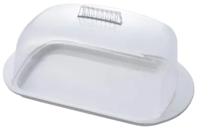 Produktbild von Butterdose mit transparentem Deckel, 17 x 10,5 cm