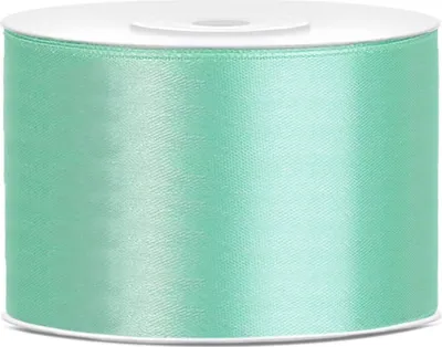 Obrázek produktu pro Saténová dárková stuha mátová 25 m široká 50 mm