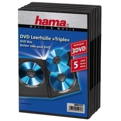 Immagine prodotto di Hama DVD manica vuota Slim Line 5-pack nero (00051272)