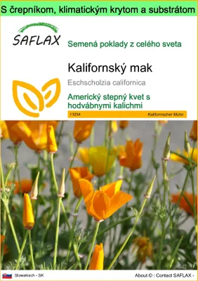 Obrázok produktu pre SAFLAX Garden to go - Kalifornský mak - Eschscholzia californica - 1500 Semená - S črepníkom, klimatickým vekom a pestovateľským substrátom