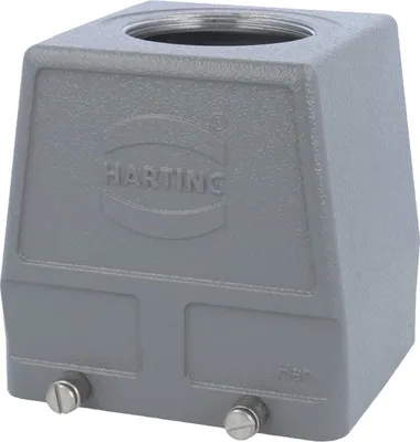 Produktbild von HARTING Han 32B Tüllengehäuse hoch, 1xM50 gerader Kabelabgang, für 2 Bügel (am Unterteil) Verschraubung M50