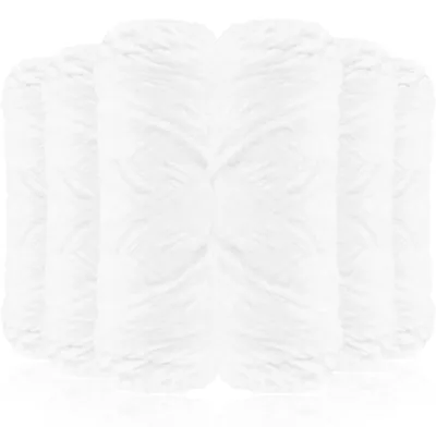 Immagine prodotto di Filato di chenille per uncinetto, 6 gomitoli da 100g, filato spesso, morbido e vellutato, colore bianco
