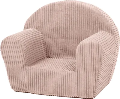 Produktbild von VELINDA Kindersessel aus Schaumstoff – Kinderstuhl mit abnehmbarem waschbarem Stoffbezug – 52 × 42 × 32 cm – Puderrosa
