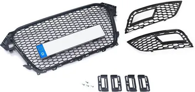 Immagine prodotto di Per Audi A4 B8 Facelift griglia radiatore griglia a nido d'ape + paraurti griglia +Semplice fissaggio