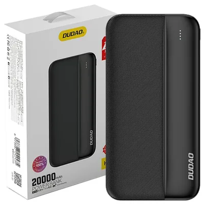 Obrázok produktu pre DUDAO powerbank 20000mAh 2xUSB-A 10W black K4S+, 20000 mAh, 5 V, Čierna
