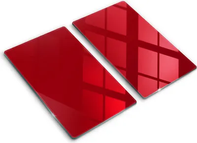 Produktbild von Glasschneideplatte - Herdabdeckplatte - 2x30x52 cm -Schneidebrett - Spritzschutz -rote Farbe
