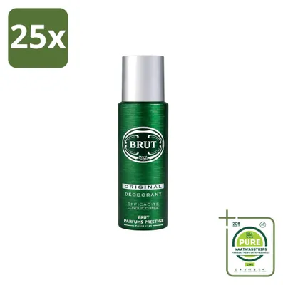 Zdjęcie produktu dla 25 sztuk dezodorantu w sprayu Brut Original, pojemność 200 ml - opakowanie zbiorcze
