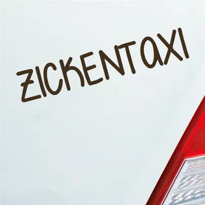 Produktbild von Auto Aufkleber Zickentaxi Mädels Lustig Tuning 19x4 cm Braun Sticker Heckscheibenaufkleber