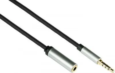 Productafbeelding van Python audioverlengkabel, 4-polig, 3,5 mm jack, 3 meter