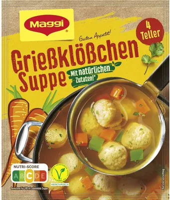 Produktbild von Maggi Guten Appetit Grießklößchen Suppe mit natürlichen Zutaten 50g
