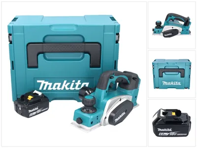 Produktbild von Makita DKP 180 G1J Akku Hobel 18 V 82 mm + 1x Akku 6,0 Ah + Makpac - ohne Ladegerät