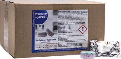 Produktbild von 110 WC-Reinigungstabletten 3-Phasen Reiniger-Tabs ProCleaner by JaPeBi 25g Lemon