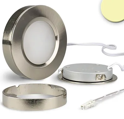 Produktbild von ISOLED LED Slim Ein- und Unterbauleuchte MiniAMP, silber, 3W, 24V DC, IP52, warmweiß, dimmbar