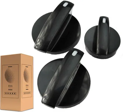 Produktbild von Klimaanlagen Drehregler Set kompatibel für VW Transporter T5 2003–2010 | Gebläseregler Bedienknöpfe | OE 7H0819045F | Schwarz | Neu