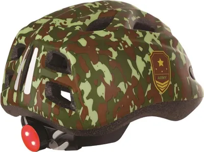 Produktbild von POLISPORT Kinder Helm Junior Army mit LED Size S 52/56 cm