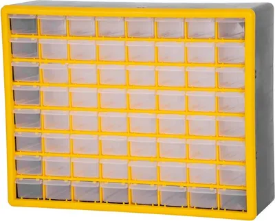 Zdjęcie produktu dla Organizer ścienny Strend Pro SBx3045-G, 64 szuflady