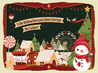 Produktbild von vianmo Holzschild 30x40 cm Frohe Weihnachten ihr Lieben