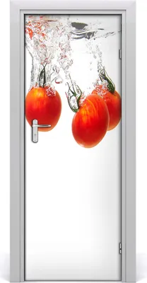 Produktbild von Tulup Türaufkleber 75x205 cm Dekorative Aufkleber Selbstklebend Wasserdichte Tapete Abnehmbar Schlafzimmer Wohnzimmer Wohnkultur - Tomaten im Wasser