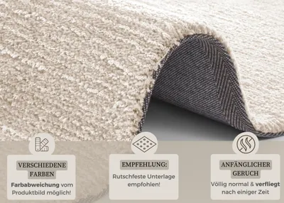 Zdjęcie produktu dla Dywan do salonu 160x230cm, pluszowe miękkie włosie beżowy kolor