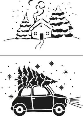 Produktbild von Home for Christmas Schablonen von Viva Decor
