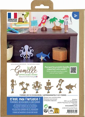 Immagine prodotto di Gomille MDF pirata figura set creativo giocattolo artigianale
