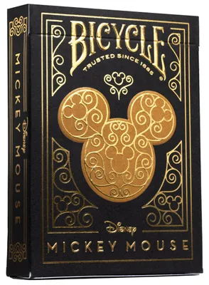 Image de Bicycle® Jeu de cartes - Disney Mickey Mouse Black and Gold Jeu de cartes Cartes de jeu Cartes de poker Single Deck