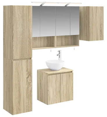 Obrázek produktu pro Sada koupelnových skříněk vidaXL, 5 ks, dub Sonoma, 50 x 14,5 x 70 cm