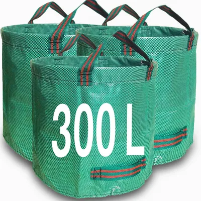 Immagine prodotto di Sacchi resistenti per rifiuti da giardino, capacità 300 litri - Set di 3 sacchi riutilizzabili