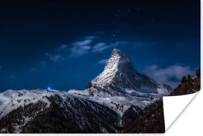 Produktbild von MuchoWow® Poster Matterhorn am Abend in der Schweiz 60x40 cm - Schlafzimmerdekoration
