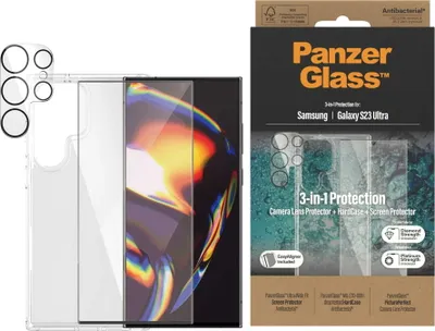 Immagine prodotto di Panzerglass Bundle 3In1 Custodia trasparente + Pellicola + Cover fotocamera per Samsung Galaxy S23 Ultra
