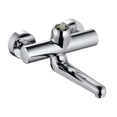 Productafbeelding van Kludi Provita wandmengkraan, éénhendelbediening zonder hendel, uitlooplengte 247 mm, chroom, 1 stuk.