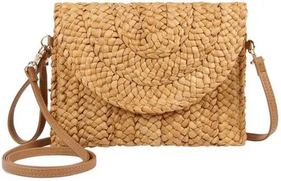 Image de Pochette pour femme 7VSTOHS, sac à main tissé, pochette d'été
