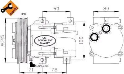 Produktbild von NRF 32085 FS10-170 Klimaanlage Klimakompressor PAG 46