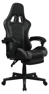 Produktbild von home24 Gamingchair - Schwarz / Grau - Kunstleder