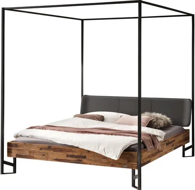 Produktbild von Hasena Bovena Himmelbett Akazie Vintage Metall Anthrazit