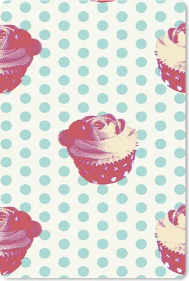 Produktbild von MuchoWow® Mauspad Mousepad Muster - Cupcake - Lebensmittel 18x27 cm - Mousepads - Maus Mat - Pad - Mausunterlage