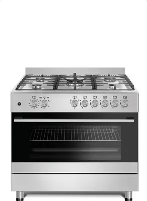 Produktbild von Gasline Gas-Standherd 90cm GAG90GOINX Edelstahl Matt mit Gasbackofen inkl. 1m Gasschlauch und Druckregler LPG 50mBar