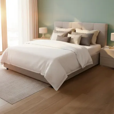 Immagine prodotto di Letto Matrimoniale contenitore Ascoli 182x210x124H tessuto Enjoy tortora